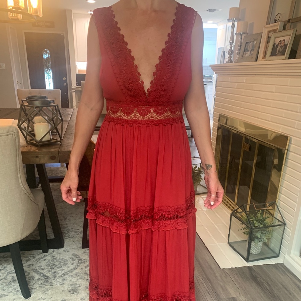 Forever 21 red maxi dress